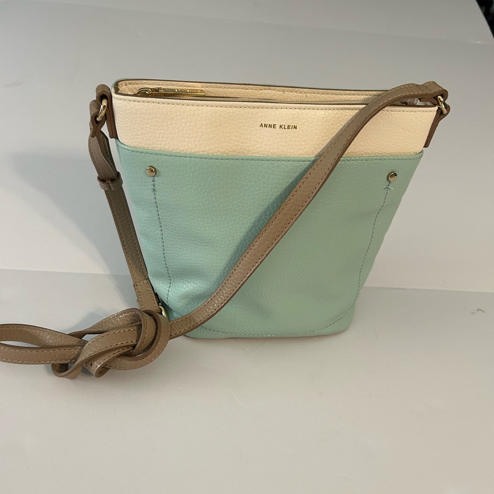 Anne Klein Mint and‎ Ivory Crossbody Bag